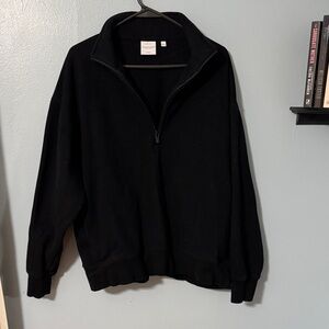 Aritzia Black Half-Zip Sweatshirt